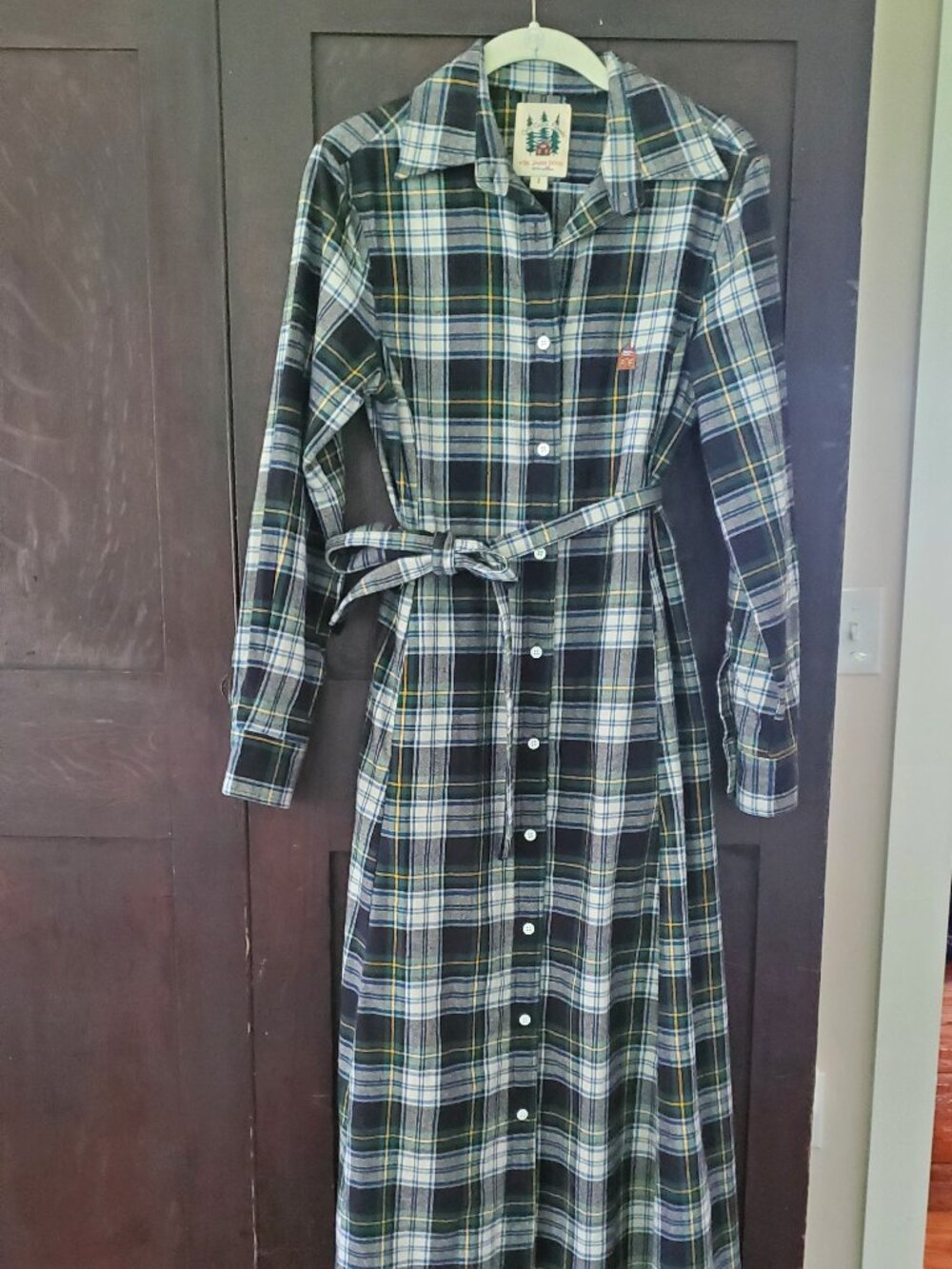 Kiel James Patrick cozy cabin flannel cotton dress 2 xs - Picture 2 of 2